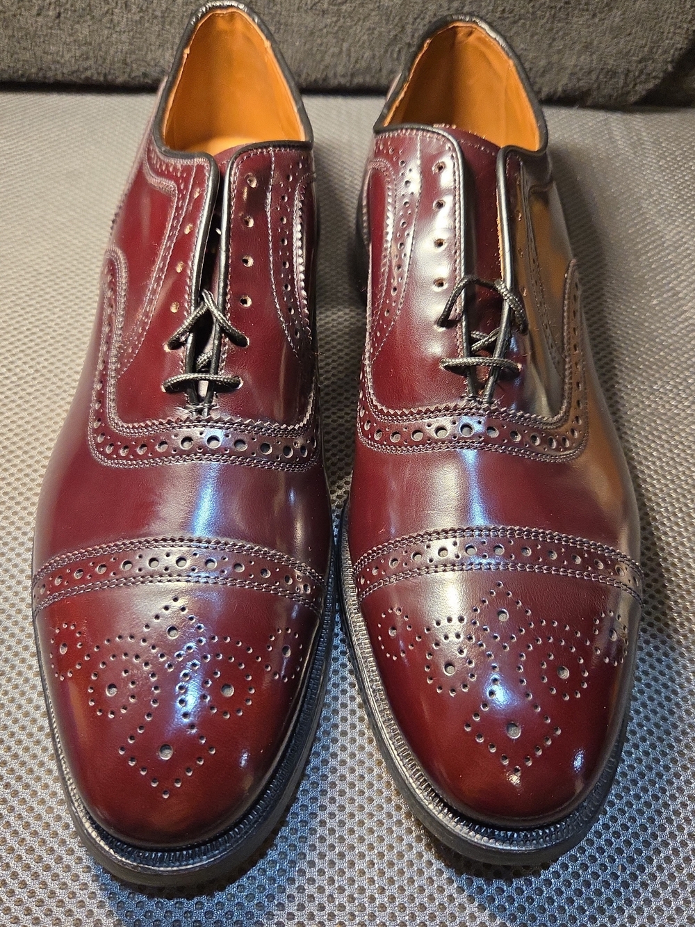 Allen Edmonds Burgundy Leather Wingtip Oxfords